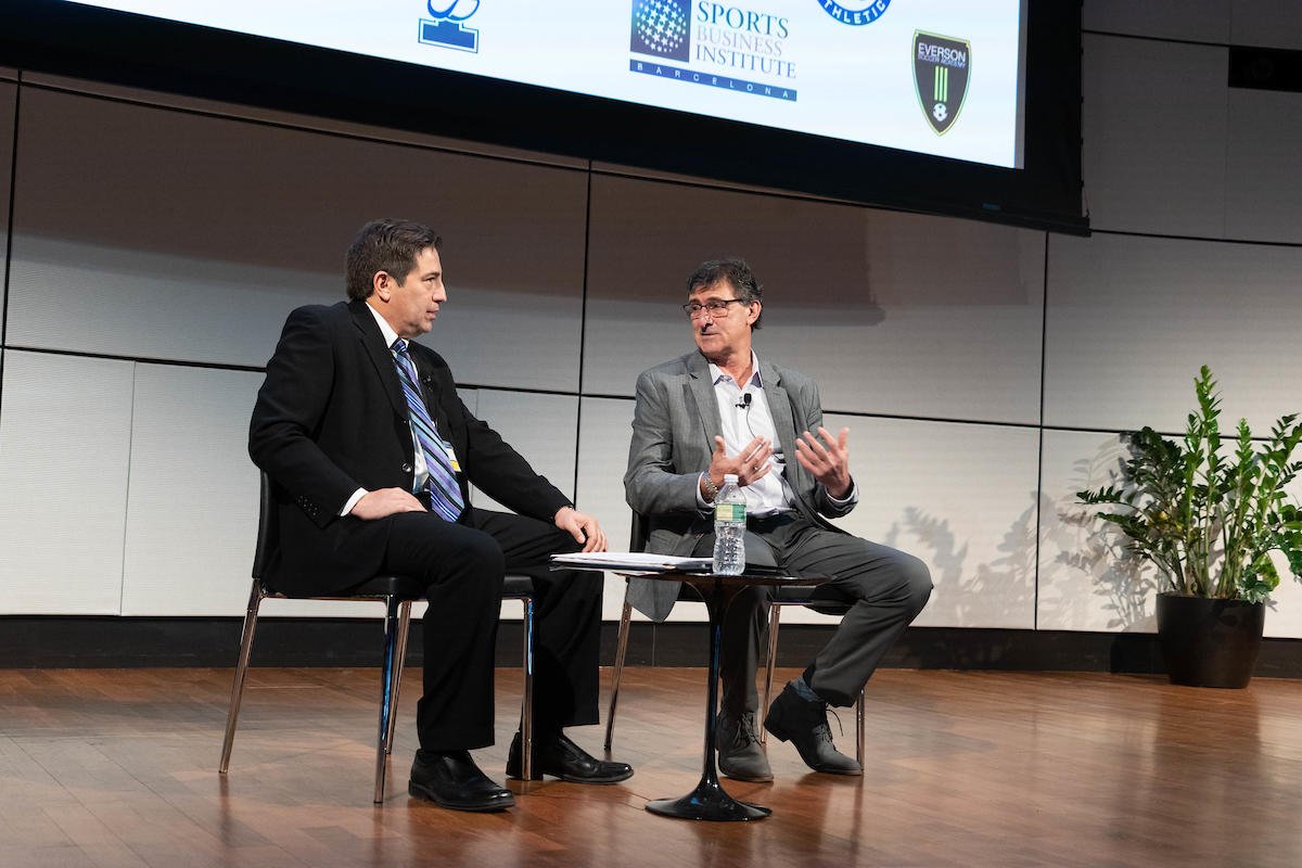 YaleSOM's tweet photo. "The sport we love intersects with business in data and analytics, but also through the passion of the fans and the opportunities that creates,” explained Thairo Arruda ’19, co-founder and president of the @YaleSoccerConf https://t.co/MJXw0NJ6Js https://t.co/mI1NHWYI2r