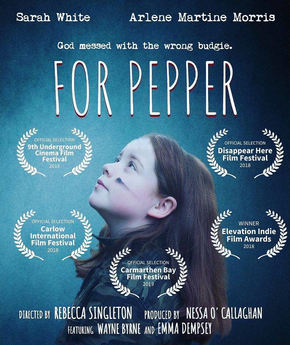 Arlene_Martine's tweet photo. #ForPepper continues its festival run! Selected for the Carmarthen Bay Film Festival!
#filmfestival #shortfilm #irishfilm #actorslife #actor #actress #irishactor #film #wales #womeninfilm https://t.co/nmcOJQzQcS