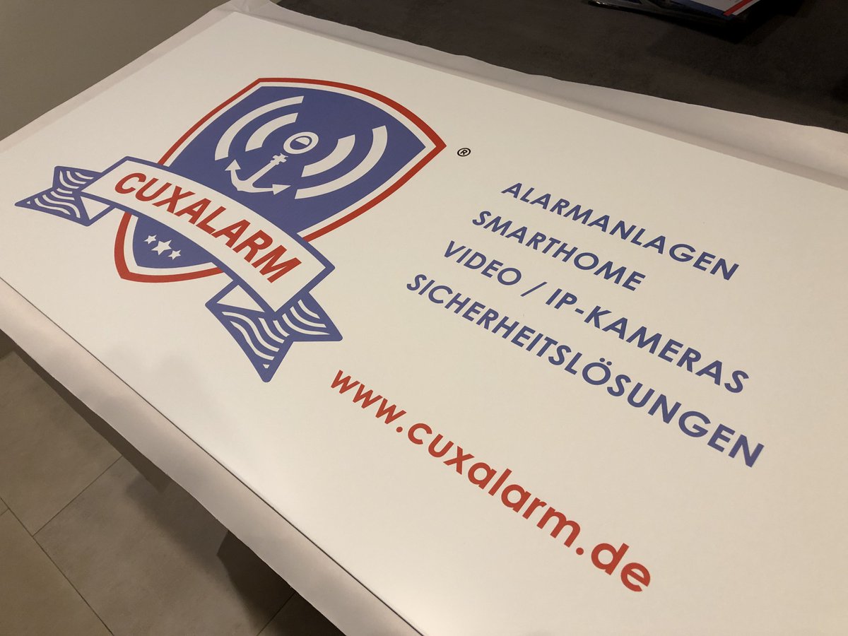 cuxalarm's tweet photo. Das Schild ist da! 😃
CUXALARM® - Sicherheitslösungen
Direkt im Industriegebiet in Cuxhaven. Neugierig?
Bald ist unser Demo-Room zum Testen fertig.
#cuxhaven #smarthome #alarmanlage #smarthomesecurity #sicherheit #cuxalarm
#lupuselectronics #surveillance #lupusec #ipcams https://t.co/aoVTyOdWeq