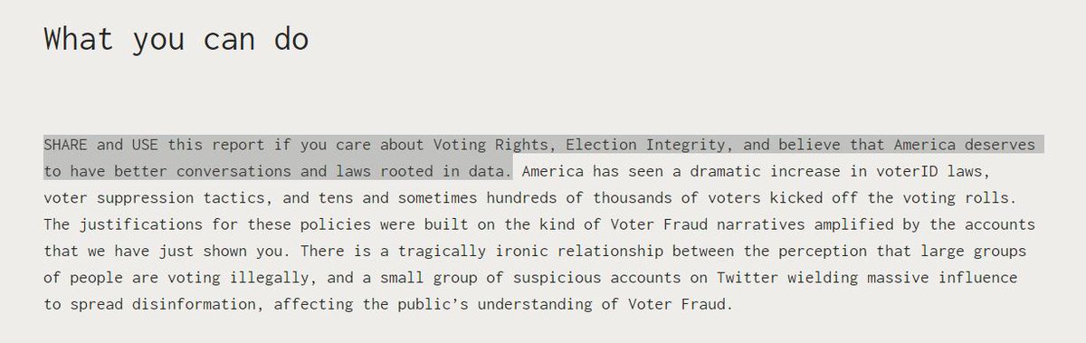 4. This next piece of irony will guide us through the rest of this thread. What can you do to help, they ask?  https://www.iwr.ai/voterfraud/index.html#s0