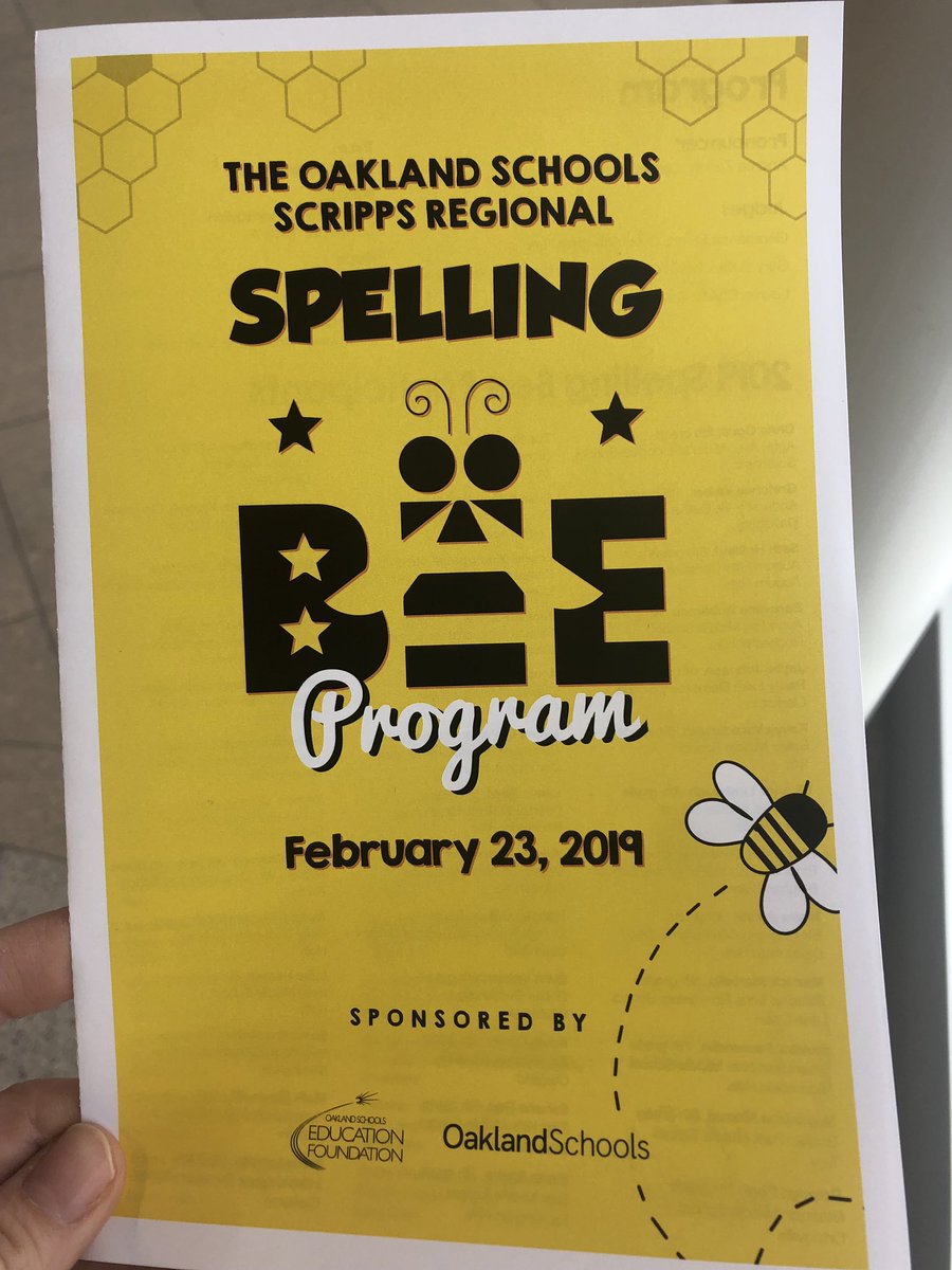 Wishing Isabella all the best today, as she represents Greenfield Elementary at the Oakland County Spelling Bee!  <a href="/BirminghamPS/">Birmingham Schools</a>