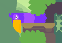 Sudibo's tweet photo. @NoumenonGames What happened to this purple snakebird during development? That large beak was too difficult to implement? https://t.co/tZVEd1TQJj