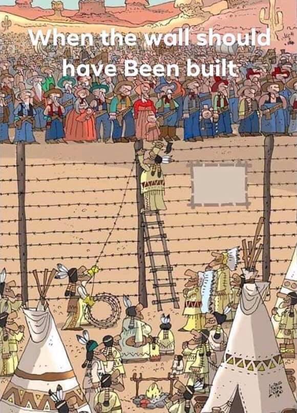 EmDeeS11's tweet photo. When the #wall should have been built! 👍🏽 #NativeAmerican #NOtothewall #aworldwithoutborders #TrumpWall #discriminatorymigrantpolicy https://t.co/POp7rzCCbp