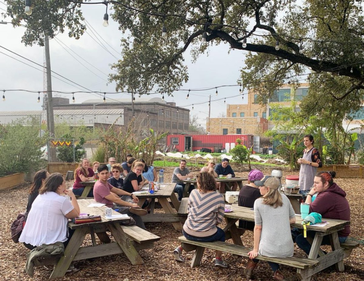 FincaTresRobles's tweet photo. We have a full #sourdough #bread class today! Excited the sun came out to make #learning brighter.
Weโre at @urbanharvesthouston until 12pm + at the farm stand until 1pm to buy some veggies + have #coffee or #tea.
#pickityourself #urbanfarming #houstonfarm #secondward #eastend https://t.co/HJsgYuJUsO