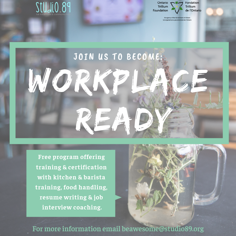 Studiooo89's tweet photo. Receive #freetraining in Mississauga for kitchen employment including #FoodHandlerCertification, #resumewriting, and job interview coaching.
We even cover your travel expenses!
Please reach out to beawesome@studio89.org for information to register. https://t.co/yIphqpcNhN