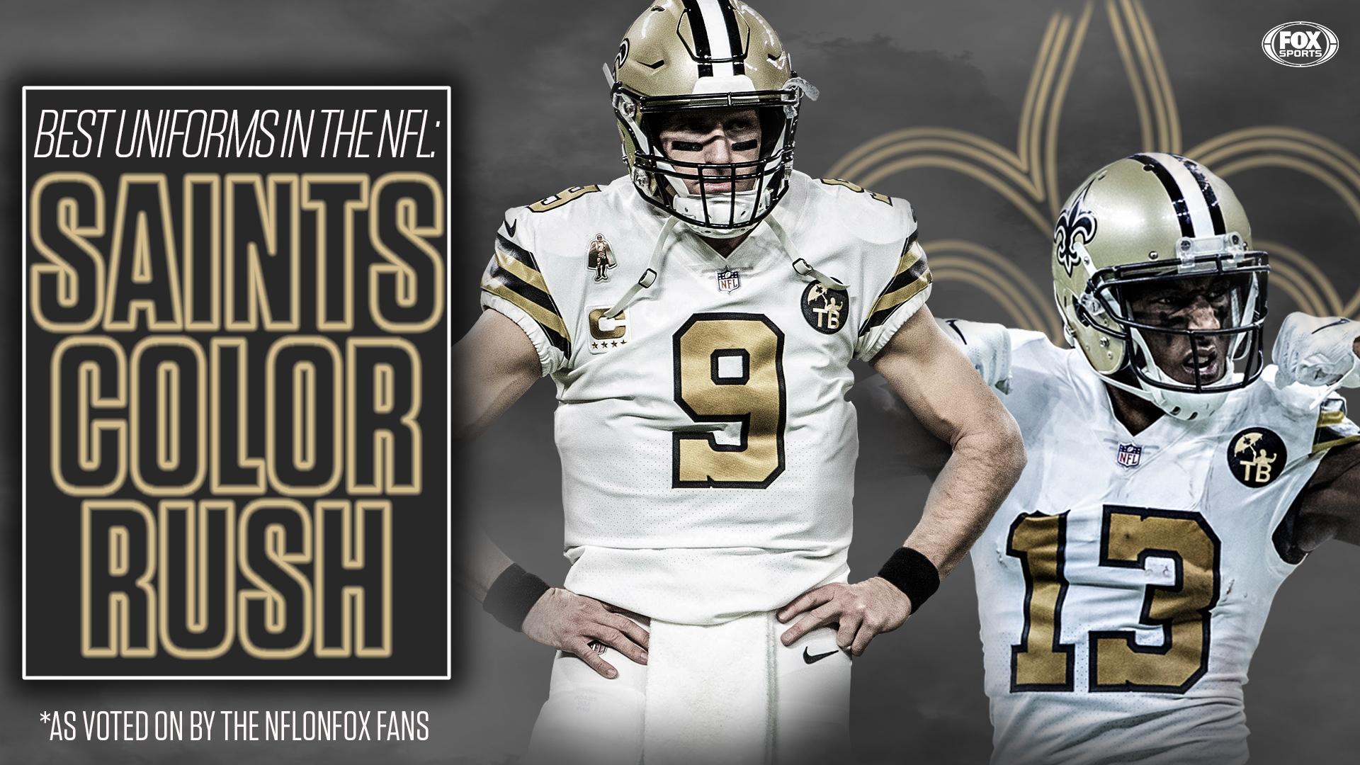 FOX Sports: NFL on X: "We asked and you answered... The @Saints color rush  uniforms are the best uniforms in the NFL, according to the NFL on FOX  fans. https://t.co/JVHEvU2Ahw" / X