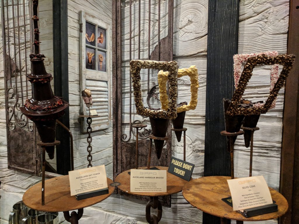 Too cold in the Northern Hemisphere?  Head to New Zealand for some amazing hiking and ice cream!  A must-visit in Auckland is Giapo, which spends years designing beautiful, crazy cones- such as the "selfie cone" or the "giant squid topper". icecreaminternational.com/giapo-ice-crea…