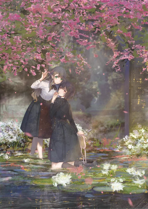 百合と花が好きです～? #私の絵柄が性癖に刺さる人に届いてほしい 