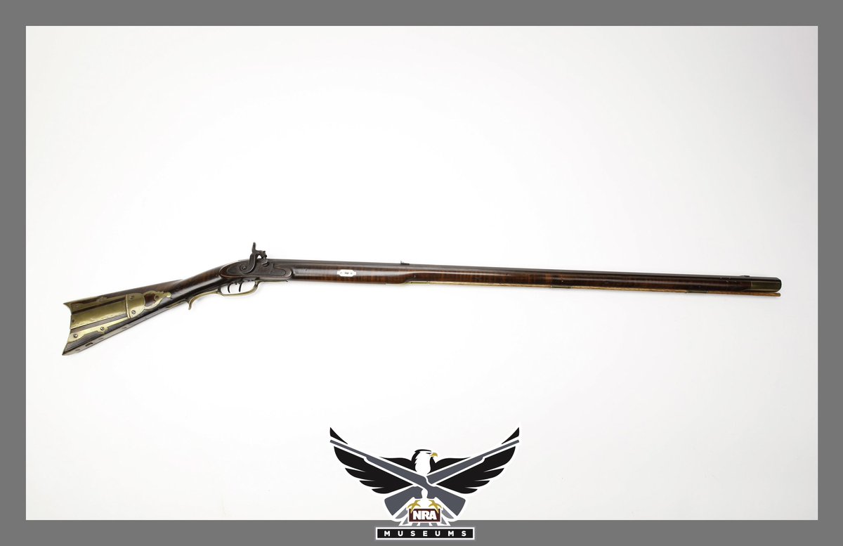 #GOTD - A William Hawken Rifle. William Hawken was the brother of Jacob and Samuel Hawken, who went west to ply their trade in St. Louis, MO. William remained in the East and this full-stocked percussion conversion rifle in .43 caliber was made by him in Hagerstown, MD. #history