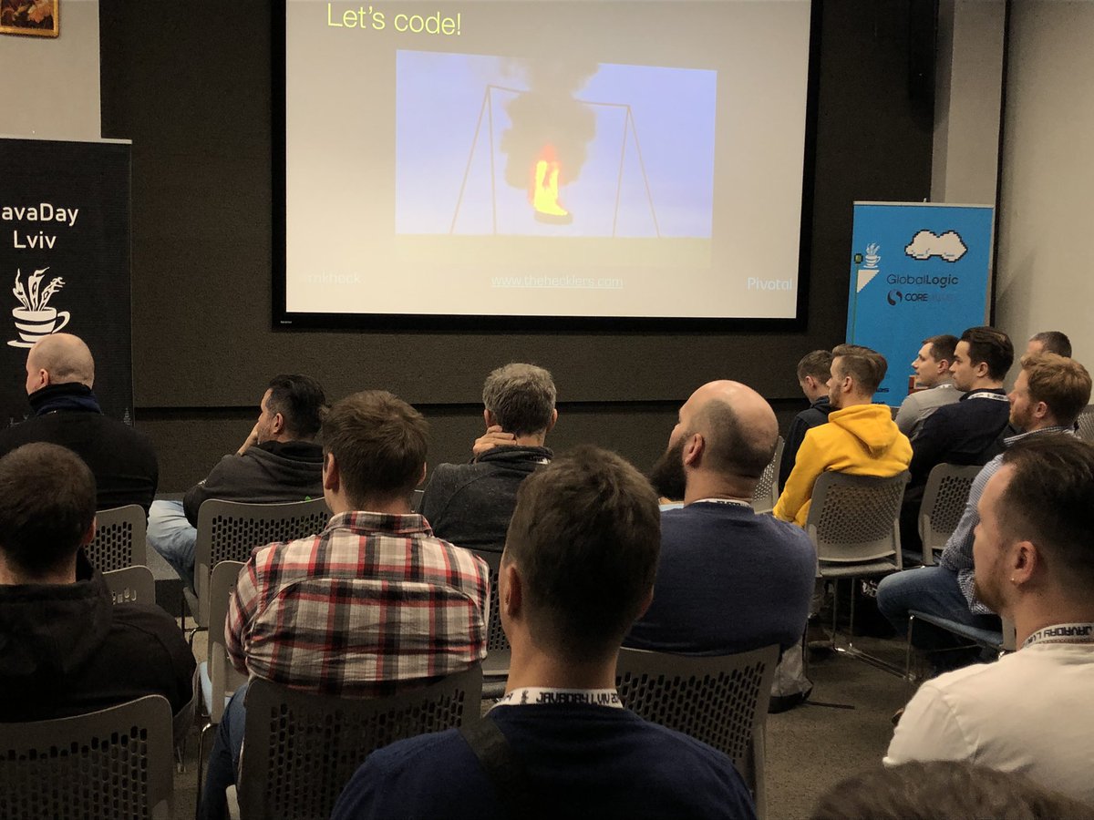 Javadaylviv's tweet image. @mkheck is talking about how to “drink” from the Stream. At @Javadaylviv 2019 #javadaylviv #javadaylviv2019 #stream with golden sponsors: #corevalue #globallogic
