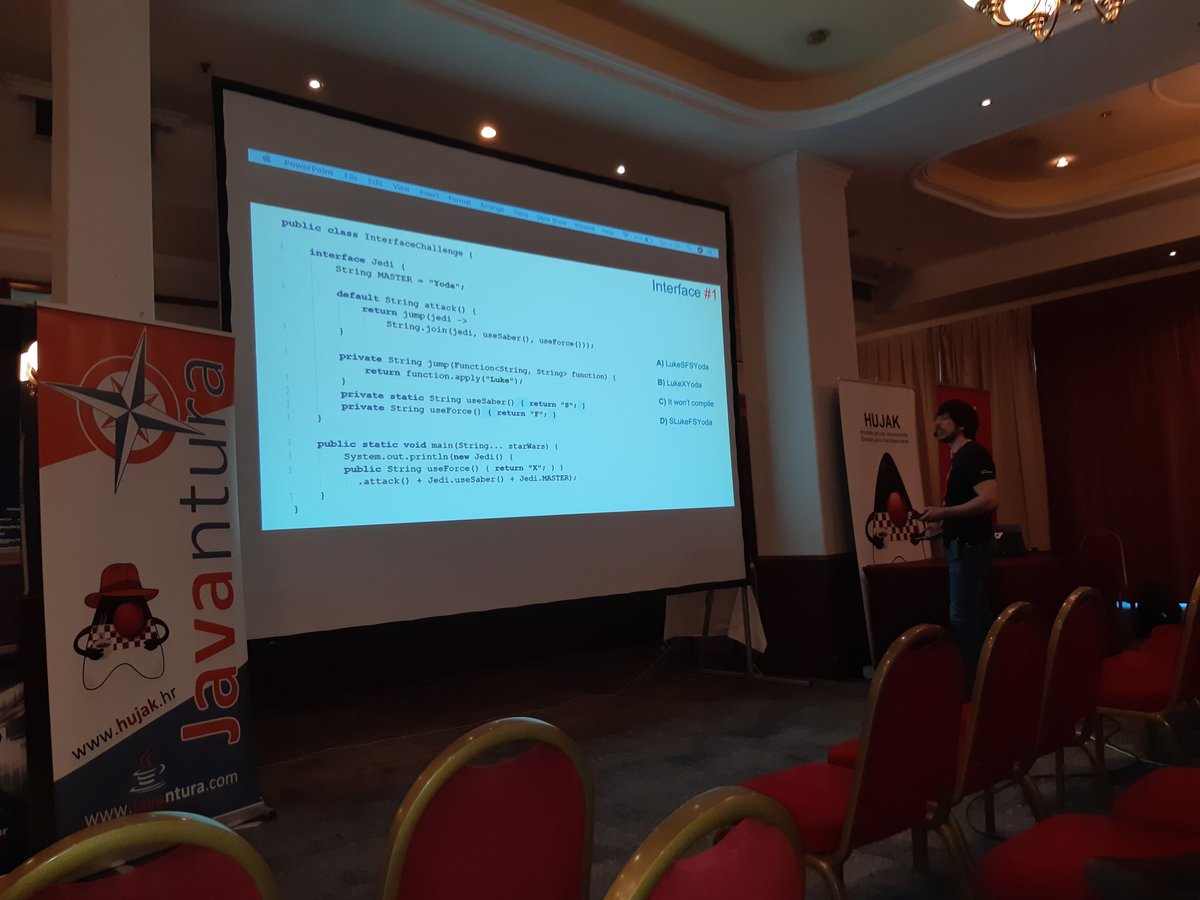 dragutin_horvat's tweet photo. Enjoyed  @RafaDelNero presentation @Javantura  about  Java 10 Concepts in Zagreb @HUJAK_hr  #NoBugsProject https://t.co/FkFbVuoIdh