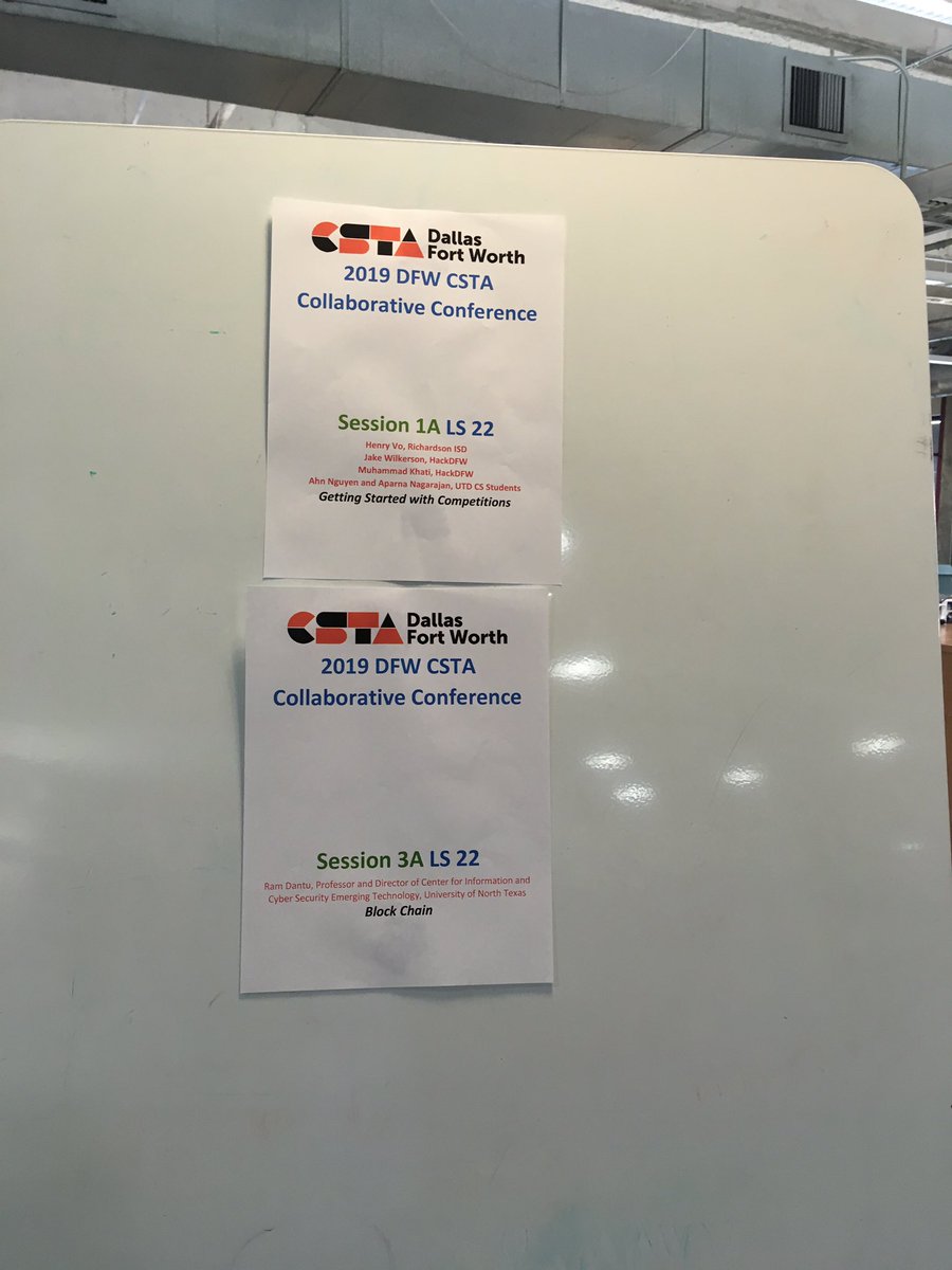 javierfaguilar's tweet photo. Ready today to learn about Blockchain Java 8’s Workshops at our 2nd conference dfwcsta - @csta #dfwcsta @CSforALL @codeorg @weteachcs @dan_blier @UT_Dallas Additionally, Networking with a great educators interchanging knowledge & resources https://t.co/YsO2QDVu90