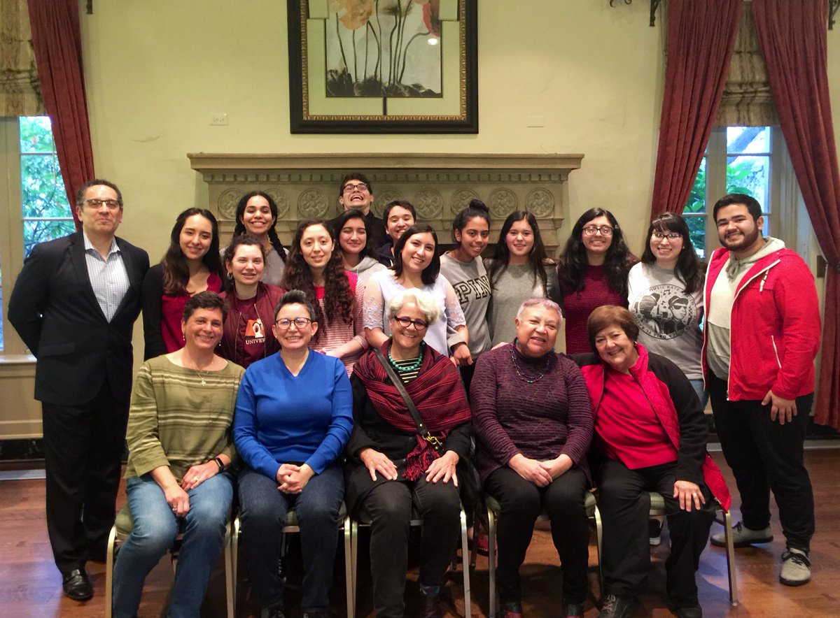 dr_gojira's tweet photo. The Latinx Leadership Program @Trinity_U had the homer of spending the afternoon with Olga Talamante from the Chicana/Latina Foundation. Dr Urquijo Ruiz callas it “making cadenita” every time we link with others for social progress. Thank you @JSepulvedaJr &amp; @Trinity_MAS https://t.co/ZXe2SpAk1p