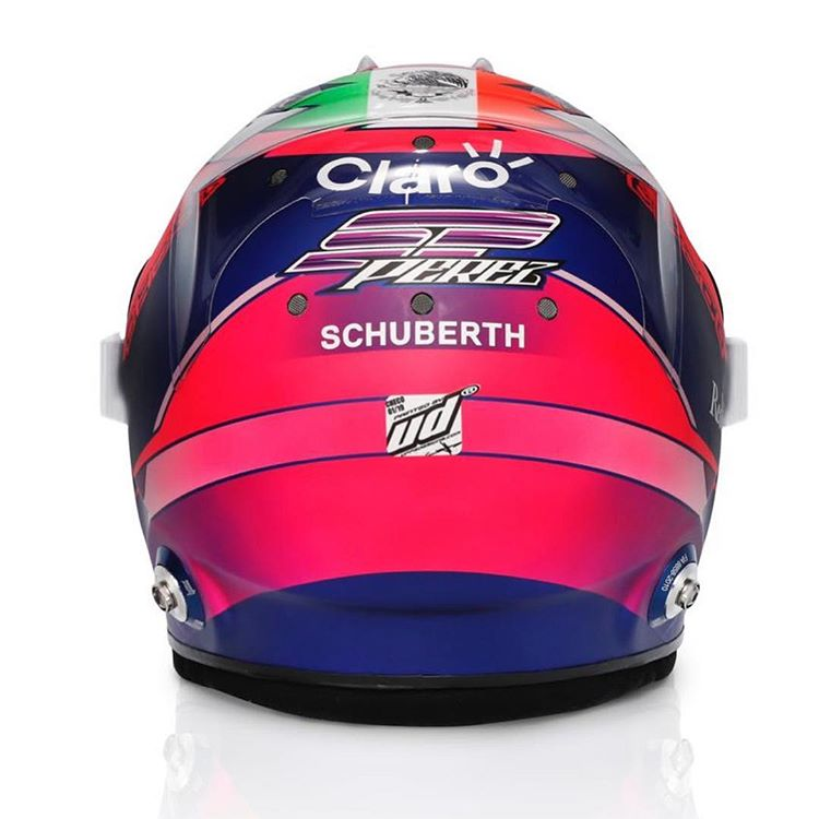 F1HLM's tweet photo. New helmet of @SChecoPerez @RacingPointF1 @SportPesa
#perez #checo #sp11 #racingpoint #newhelmet #uffedesigns #mexico #forceindia https://t.co/ZKXmZw4EnF