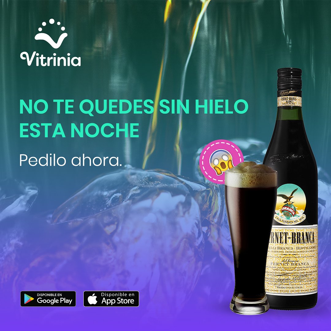 Vitrinia_ar's tweet photo. Que tu noche de sábado no se derrita.
#fernetbranca + #cocacola +#hielo combinación perfecta.

#PedíConVitrinia y lo tenés todo listo en tu casa. 🚴
https://t.co/B81F4eHNkI

#amigos #previa #verano #salidasconamigos #Vitrinia #santiagodelesteroargentina #nochedesabado https://t.co/X3sq1HEybu