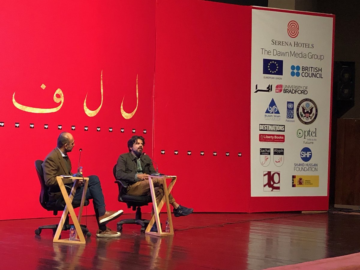rosemaryhilh's tweet photo. Brilliant conversation with Mohsin Hamid and Pankaj Mishra @lhrlitfest this evening #AgeofAnger @MaaryaR @nishatriaz @pkBritish @ukinpakistan @ciarandevane https://t.co/yjqwKq4Uk7