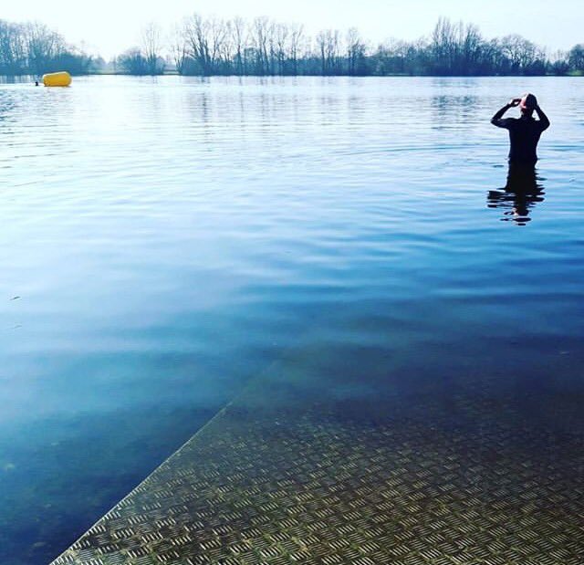 sarahjradio's tweet photo. Wonderful Feb #chillswim at Colwick Lake. Beautiful sunshine and extremely cold water! Thank you to ⁦⁦@the_lifeguards⁩ https://t.co/X77bre0TDy