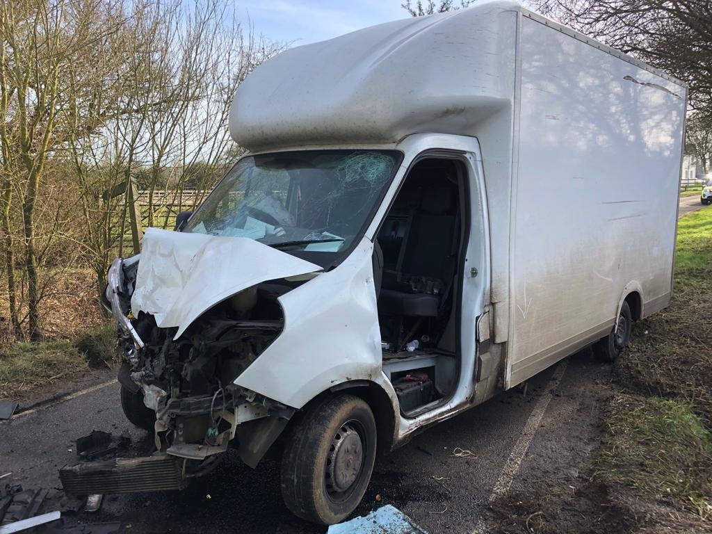 Just before midday yesterday we were called along with colleagues from Saffron Walden and Newport, to a road traffic collision involving 2 vehicles on Henham road Debden. 1 person was released from a van using cutting equipment.