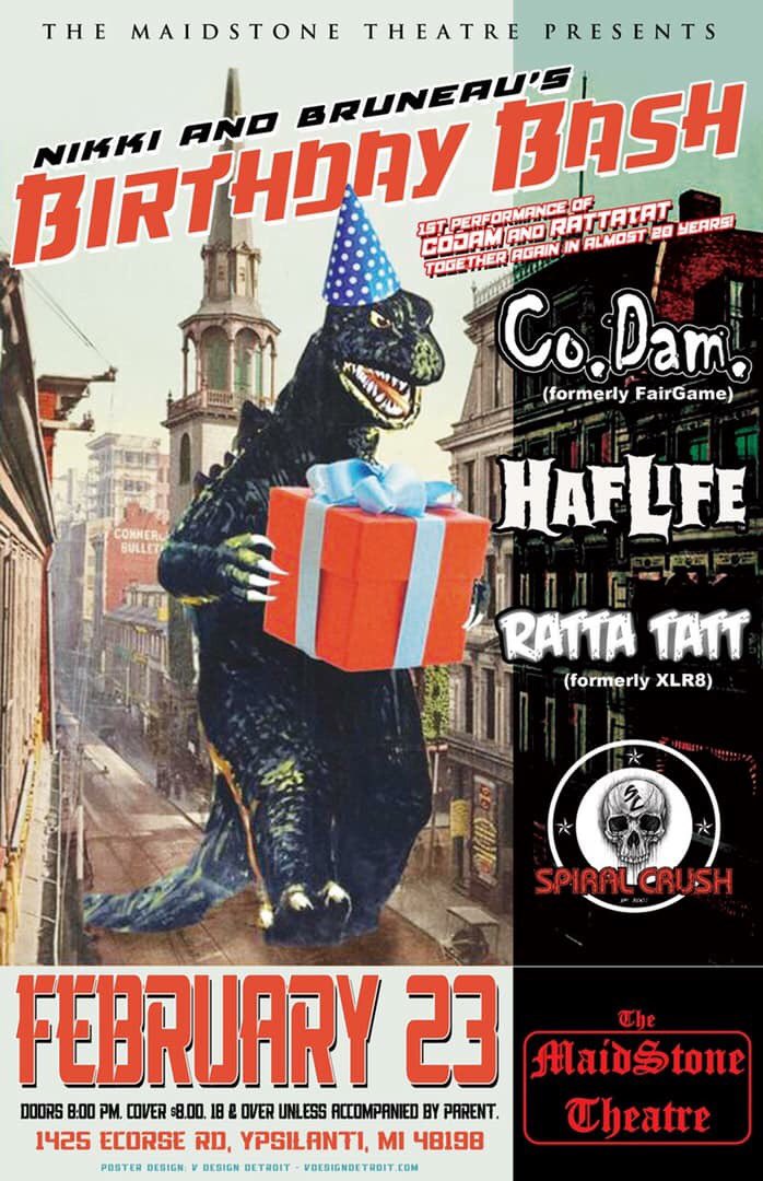 spiral_crush's tweet photo. Show tonight in ypsi at #TheMaidstoneTheatre with #CoDam #RattaTatt #Haflife #thestrains
Should be a hoot. https://t.co/g118FSlEz9