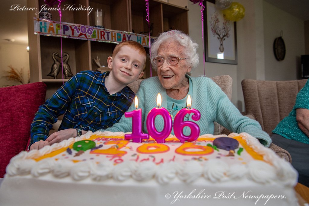snapperjim's tweet photo. What a story Monica Budge celebrating her 106th #Birthday #Amazing find out her #secret of #life @LeedsNews @yorkshirepost @MarisaCashill @MadCowFudge @DannyLawPhoto @sdphotos1 #yeplive #yplive #birthday #love #party #happybirthday #happy #cake #birthdaycake #family #life https://t.co/z2g0ScSlVF