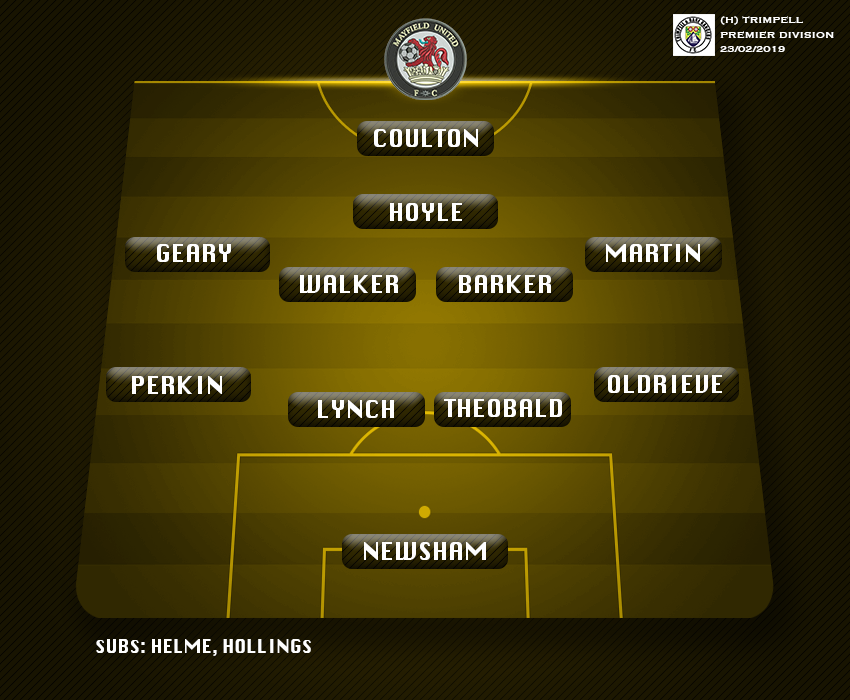 mayfield_united's tweet photo. 📝LINE-UP | First Team at home to @TrimpellFC. KO 14:00. https://t.co/8EwtomZQlj