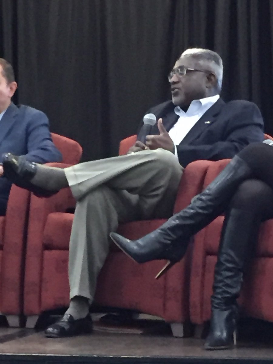 Alfred White, Sr. Director of Marketing for College Football Playoff and TTU CoMC  alum speaking at 7th Hispanic/Latino Media &amp; Marketing Int’l Conference at UTA #HLMM2019 #MyCoMC