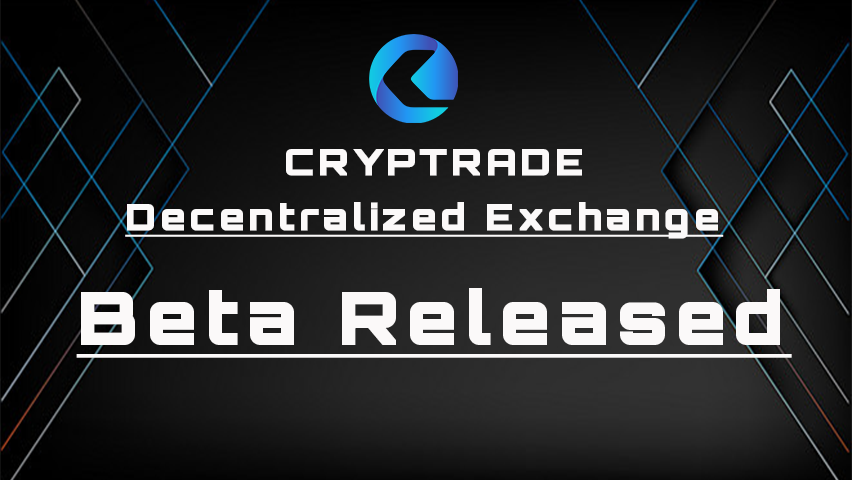 cryptrade_io's tweet photo. Today, we bring a big news to our community, The beta version of Cryptrade DEX is released. More coins will be added very soon. #CRCO #Cryptrade #DEX https://t.co/7By0CTntp1