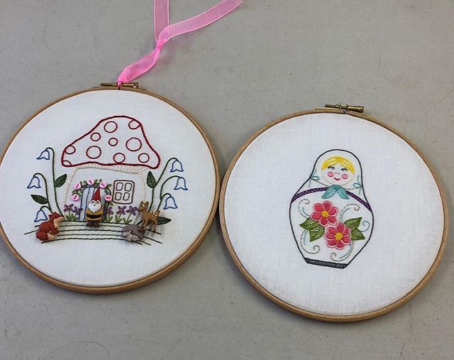 Great embroidery class with @katebarlow_embroidery happening today in the shop. ift.tt/2TcrrtX