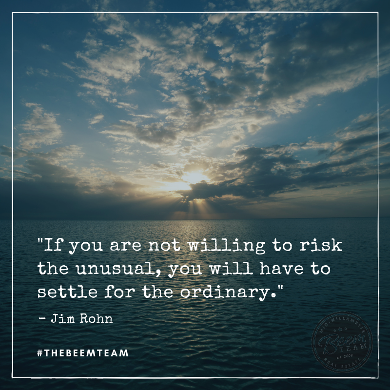 TheBeemTeamLLC's tweet photo. #QuoteOfTheDay #TakeRisks #DontSettle #TheBeemTeam #KellerWilliams #RealEstate #MidWillamette #CapitalCity https://t.co/VrIsKKrDkU
