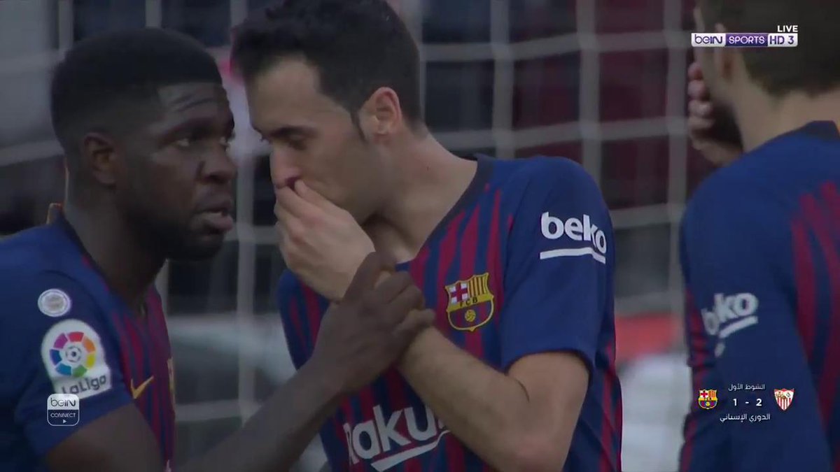 beINSPORTS's tweet photo. شوط أول: إشبيلية 2 برشلونة 1

45 دقيقة قمة في الإثارة والمضيف الأندلسي يتقدم بهدفين لهدف حتى اللحظة على ضيفه الكتالوني.

#beINLiga https://t.co/difPuwj7ap