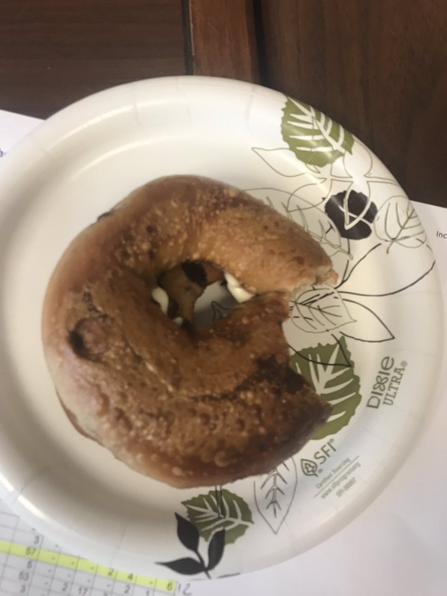 Dwyer31's tweet photo. Not gonna lie I got duped.. thought I was getting a cinnamon raisin, ended up chocolate chip. Tough #bsbotd today but I’ll bounce back. Keep me in your thoughts as I recover from this #tradegy #needmoreblessings https://t.co/t43ahFjA8r