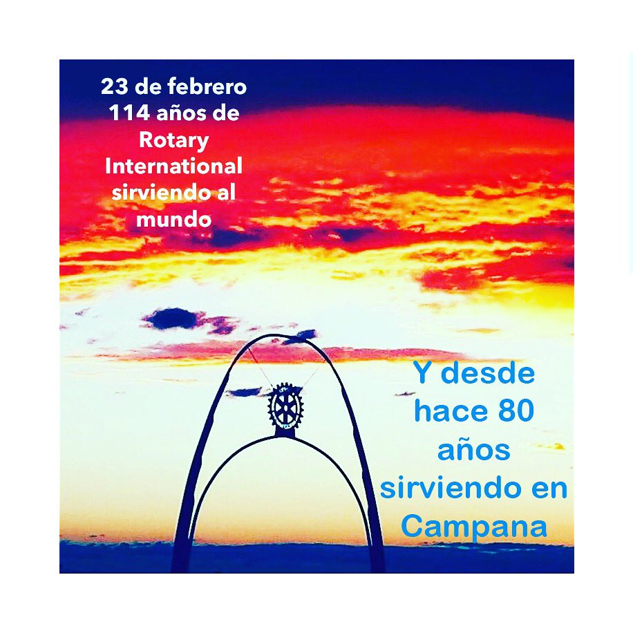 RotaryCampana's tweet photo. 114 años por la paz, cambiando vidas. https://t.co/tUo0qkZwwr