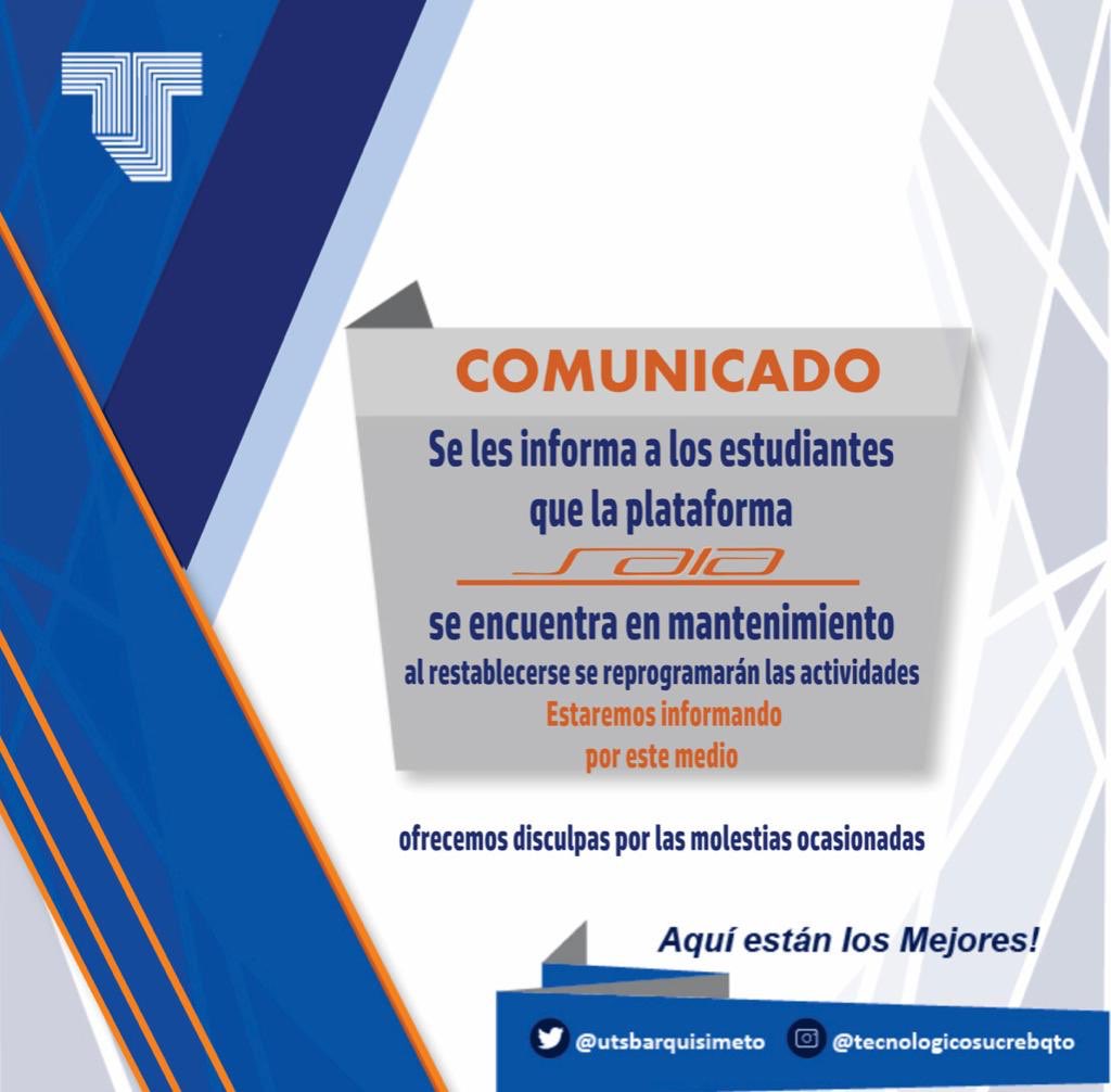 utsbarquisimeto's tweet photo. Información de interés general para toda la comunidad universitaria https://t.co/1bk1J8daQI
