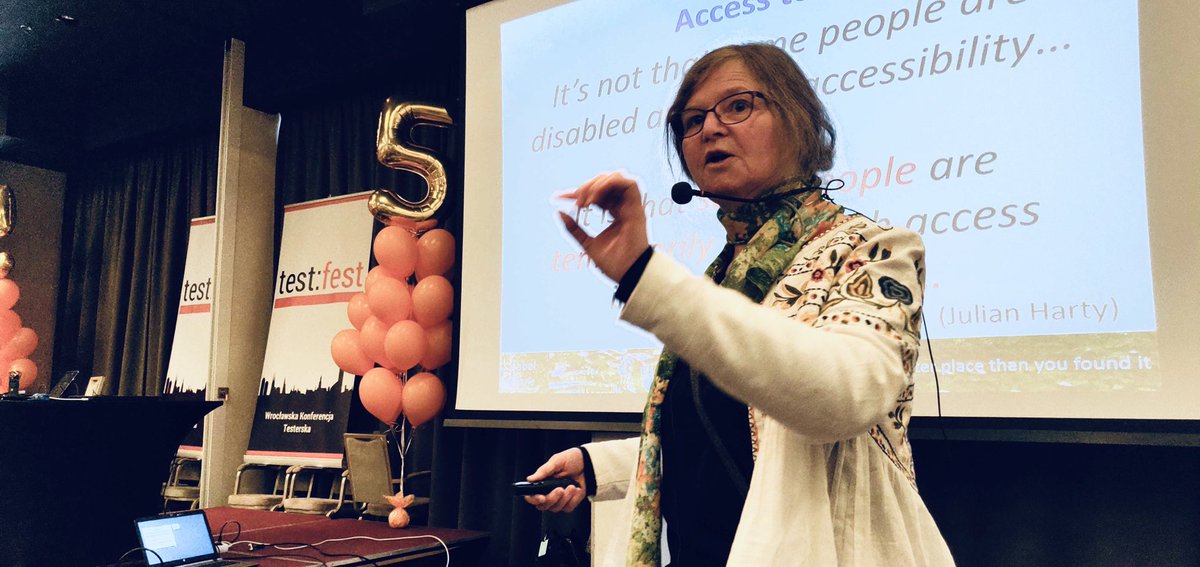 test_fest_'s tweet photo. @IsabelE_Test the @esconfs programme chair closing #keynote of 5th #testfest #conference 👌👍🙌🎤 on Devices and desires #humanSoftware #inclusion @firlejmartha @wroclaw_info @techgirl1908 @maaretp @rikmarselis https://t.co/8HFMQO1kWN