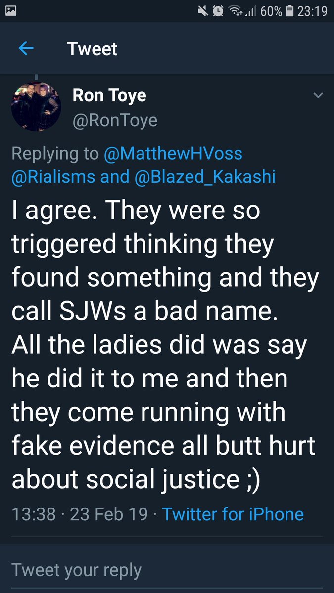WarFairy_'s tweet photo. Ron being a crappy person as always this week
#IStandWithVic
#kickrontoye
#kickron https://t.co/6f9nOZrkQp