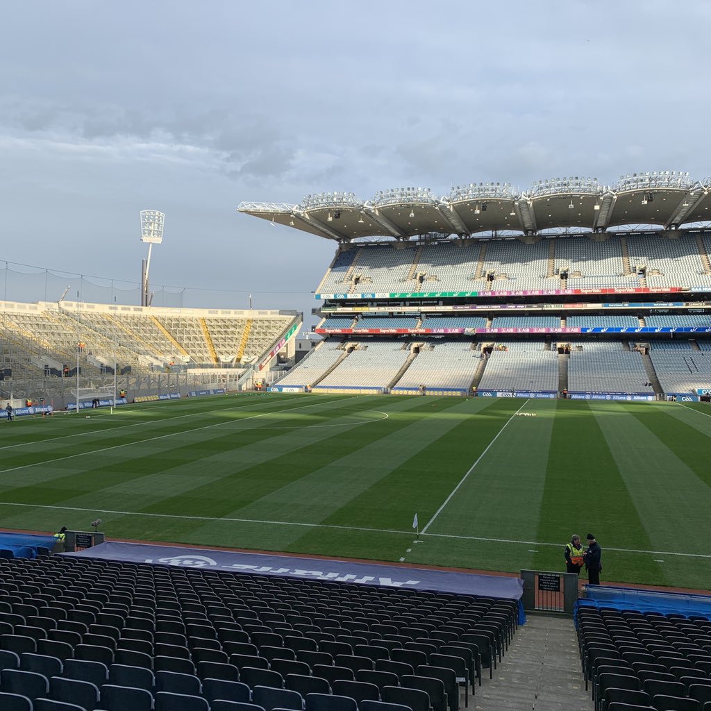 The pitch here in <a href="/CrokePark/">Croke Park</a> looking fantastic as always!! 👌🏼

#LidlNFL #AllianzLeagues #Gaa ↓↓