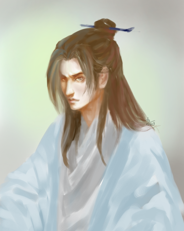 Fanart for the villain character of "Trang Quynh the movie" i saw yesterdays. 
Trinh Ba'. 
His character is so funny and tsundere :))) 
#FANART #digitalart #historicaldrama #comedyfilm