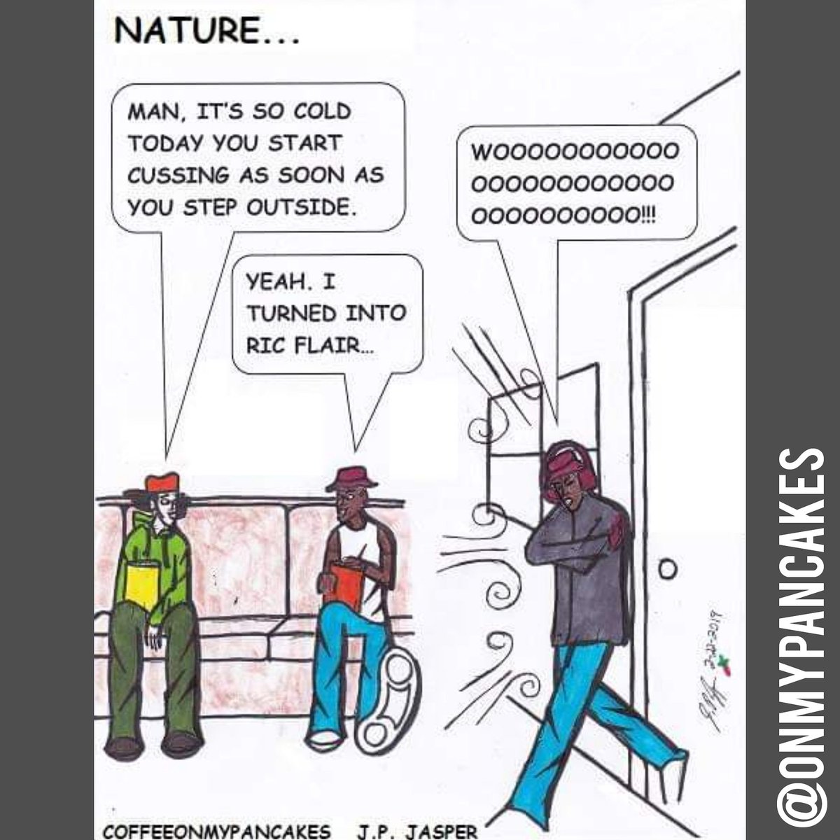 onmypancakes's tweet photo. #nature #mothernature #polarvortex #ricflair #ricflairwoo #ricflairnatureboy #wheresmyjacket #lachaqueta #woooooooo #itscold #itscoldoutside #washingtonpost
#msnbc #comics #tbgwt #onmypancakes #coffeeonmypancakes #bomanijones #blackish #blacknerd #blerd #blerds https://t.co/N2YbZkdSSm