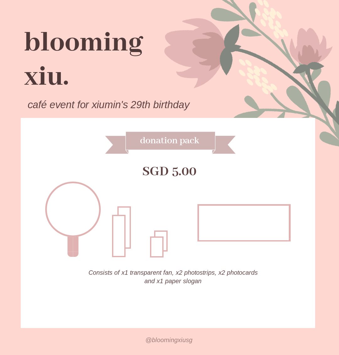 bloomingxiusg's tweet photo. if anybody is interested in contributing, we are accepting donations to help fund this event!

each $5 donation is entitled to one donation pack ♡

more details here: https://t.co/gaxGy6dQot https://t.co/410IYhlCIJ