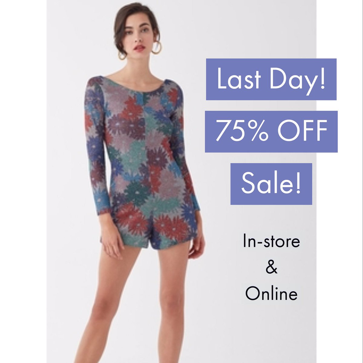 Last day of our 75% off Sale!  Hurry in or order online TODAY!  🛍 
#sale #instoreandonline #stealsanddeals #boutiqueshopping #StaceyRhodesBoutique #SRBstyle