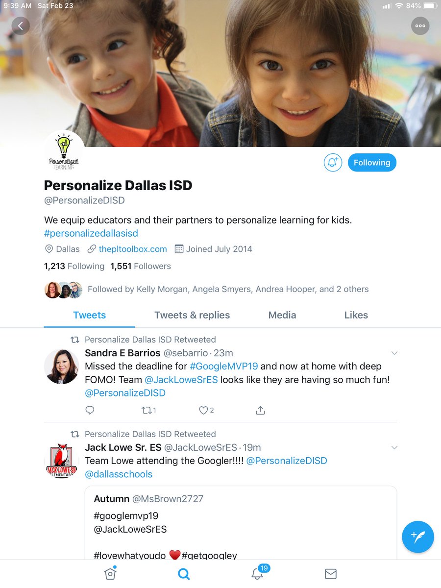 Dallas ISD Google Summit!!!!  I'm now following <a href="/BlendedDISD/">Blended Learning Dallas ISD</a> &amp; <a href="/PersonalizeDISD/">Personalize Dallas ISD</a> woo-hoo!!!!  #GoogleMVP19