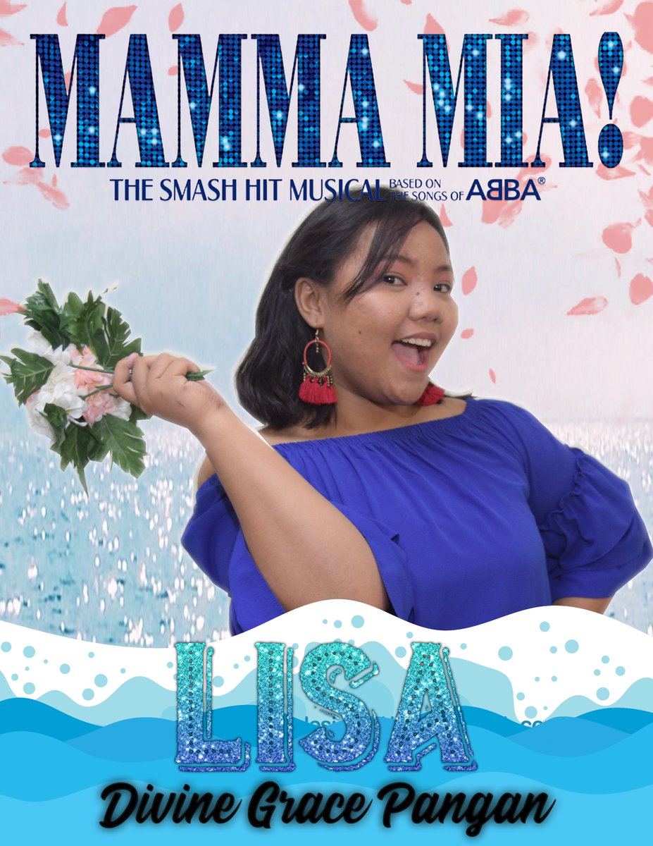 MammaMia2019's tweet photo. "Donna's gonna absolutely kill you, when she finds out."

MEET LISA

Sing, dance &amp; jive with Divine Grace Pangan as Lisa on the 28th of the month at Hotel Bella Donna (SPCB Little Theater) in the island of Kalokairi! 🏝🌸

#HereWeGoAgain #MeetLISA https://t.co/82BnAtb0qV