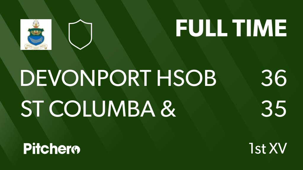 FULL TIME: Devonport HSOB 36 - 35 St Columba &amp; Torpoint
#DEVSTC #Pitchero
dhsobrfc.co.uk/teams/12271/ma…