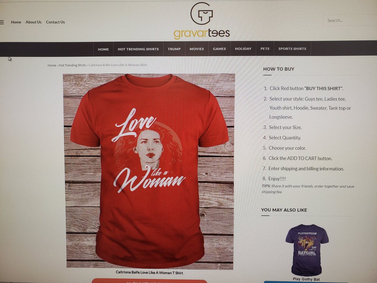 TinyTunney's tweet photo. @WChildCancer @caitscaraids @caitrionambalfe Hi. I'm not sure how else to officially report this, but this Gravartees site has stolen the #LoveBraveStrong shirt designs and is selling them. I can DM the three links if that's helpful. https://t.co/4kcPZzRMwJ