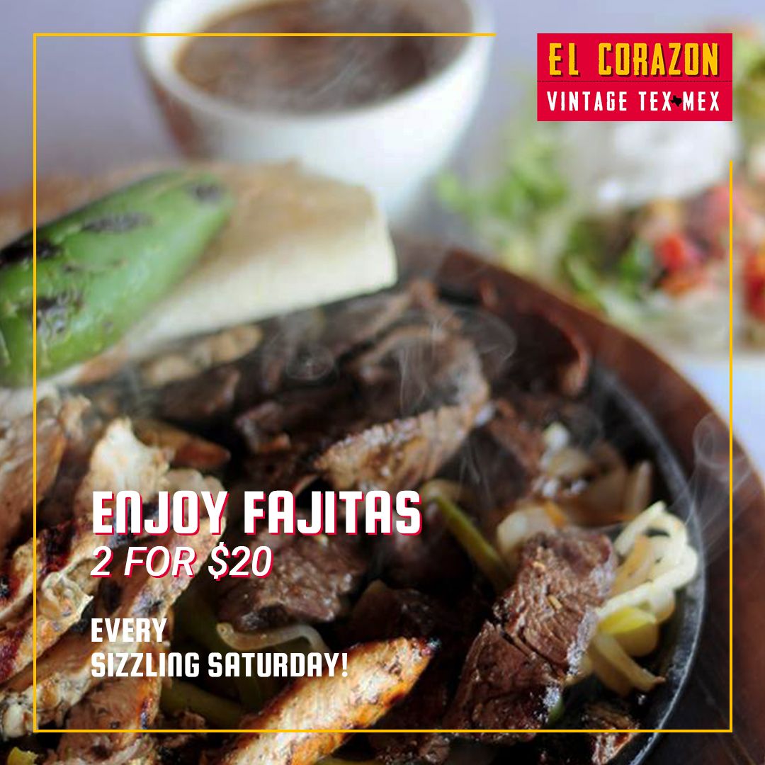 That meal you've been dreaming about all week? It's ready! 
2 for $20 Fajitas is a killer deal and Happy Hour All Day is an added plus!