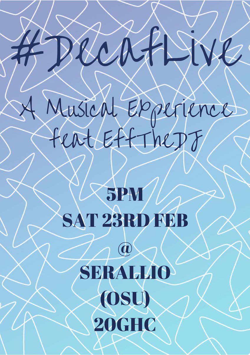 swayekidd's tweet photo. step in for the music and convo. #DecafLive https://t.co/oLTq3s8Jc6