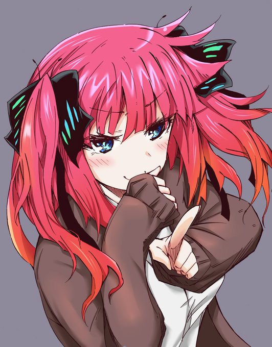 ノダチさんがTwitterに投稿した中野二乃(五等分の花嫁)のイラスト。