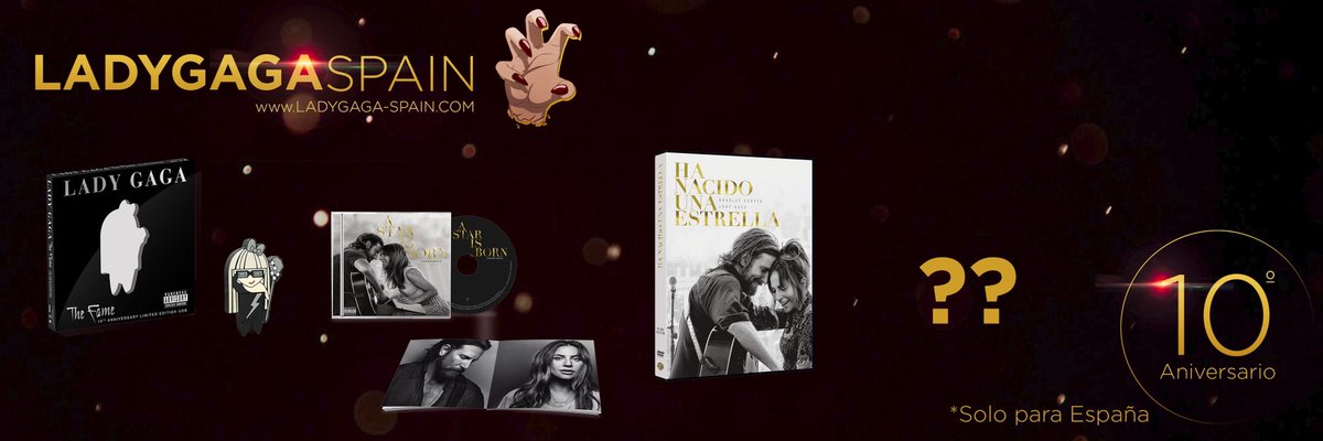 LadyGagaSpain's tweet photo. Concurso 10º Aniversario!!! 

- Síguenos en Twitter
- RT a este tuit 
- Termina mañana a las 23:00
- Un ganador https://t.co/0TKOcOqmvE