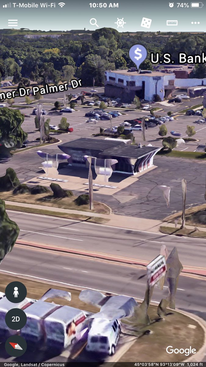 I love being a part of upgrading existing commercial sites.  Three technologies show the replacement of a New Brighton, MN gas station with a bank. Mike Kraft Architects, AOR. facebook.com/52625998411707…