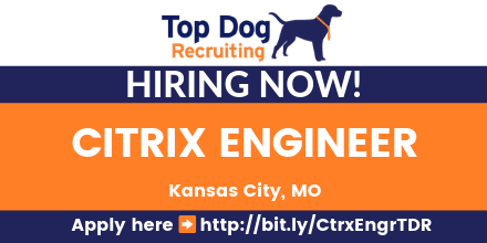 #Hiring CITRIX ENGINEER - MO #jobs #jobsearch #jobseeker #jobshiring #implementation #troubleshooting #coreinfrastructure systems #Citrix #XenDesktop #Xenapp #MCS #PVS #techjobs #Scout #TaaS #CiS #SCVMM #KansasCity #MO Apply here bit.ly/CtrxEngrTDR